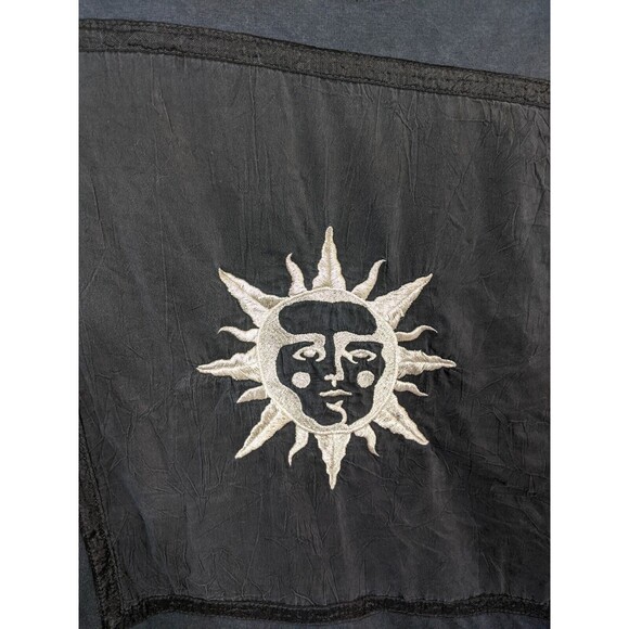 Johnny Was Vintage T-Shirt Midi Dress Oversized Embroidered Sun Witchy Small - Picture 6 of 12